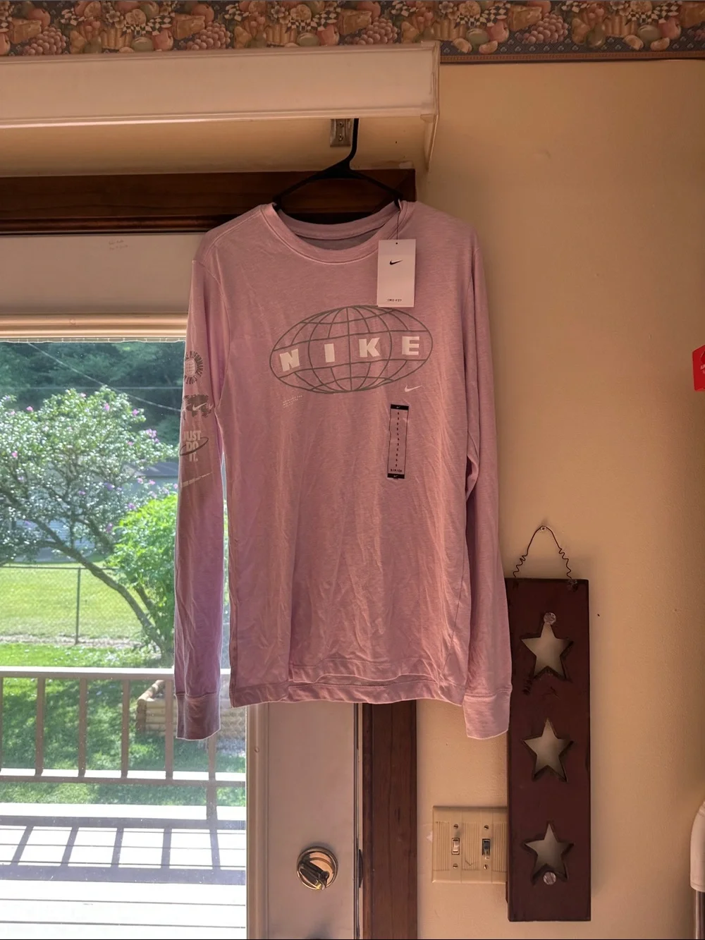 Nike Long Sleeve Graphic Tee - Light Pink Lavender